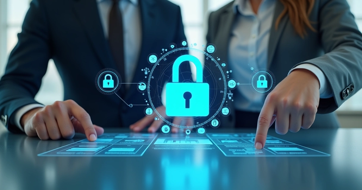 Representação visual de controle e segurança em integração de IA