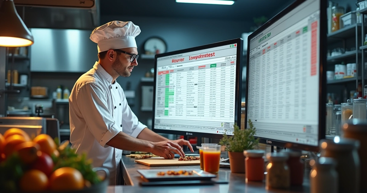 Planilha de custos e insumos em uma cozinha delivery multimarcas