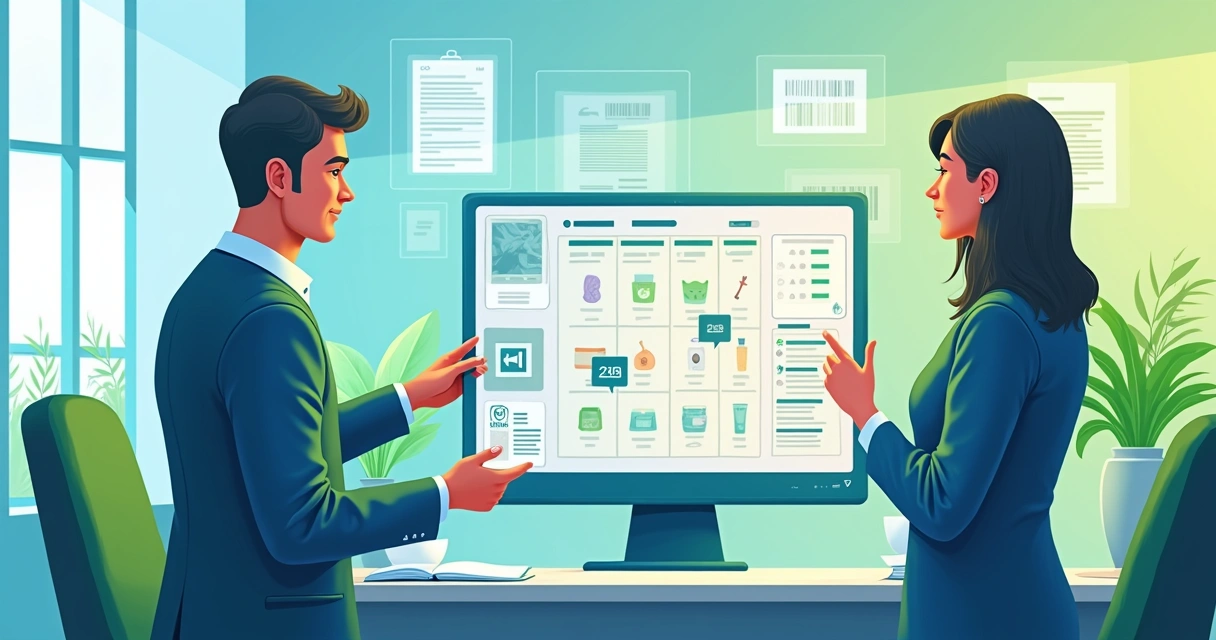 Tela de controle de estoque empresarial exibindo movimentações em tempo real 