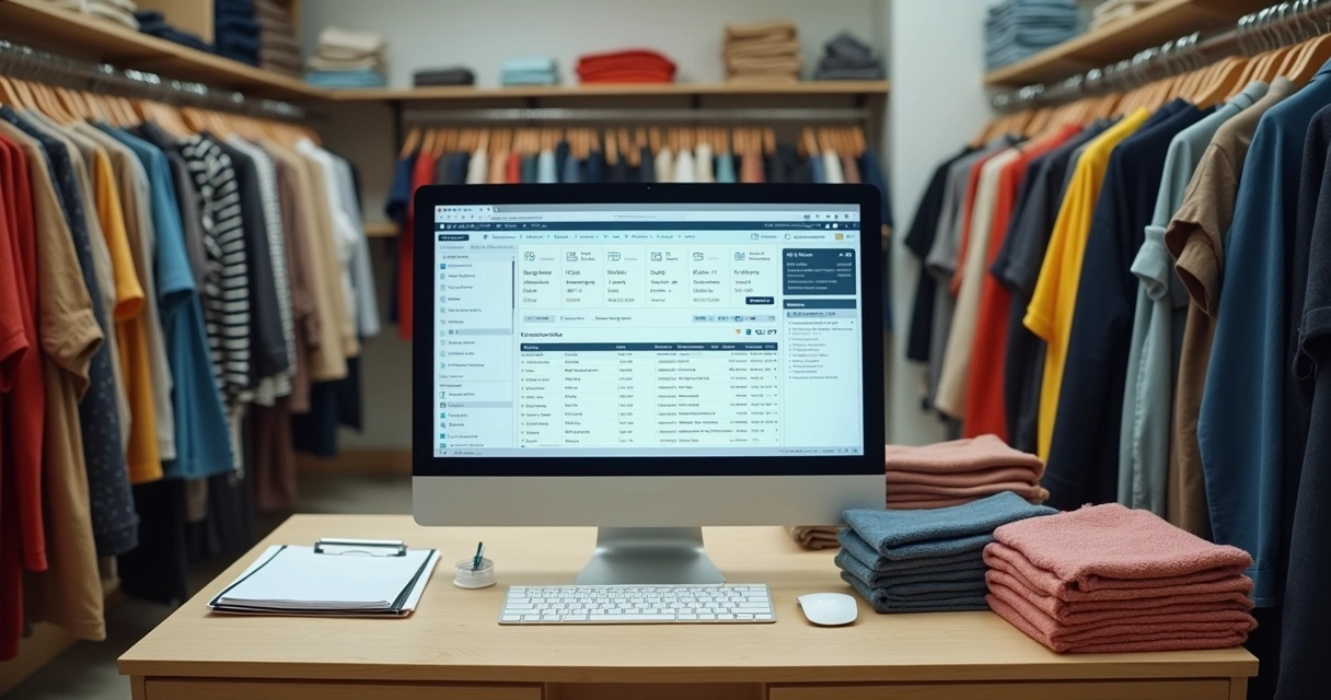 Controle de estoque integrado com financeiro em loja de roupas 