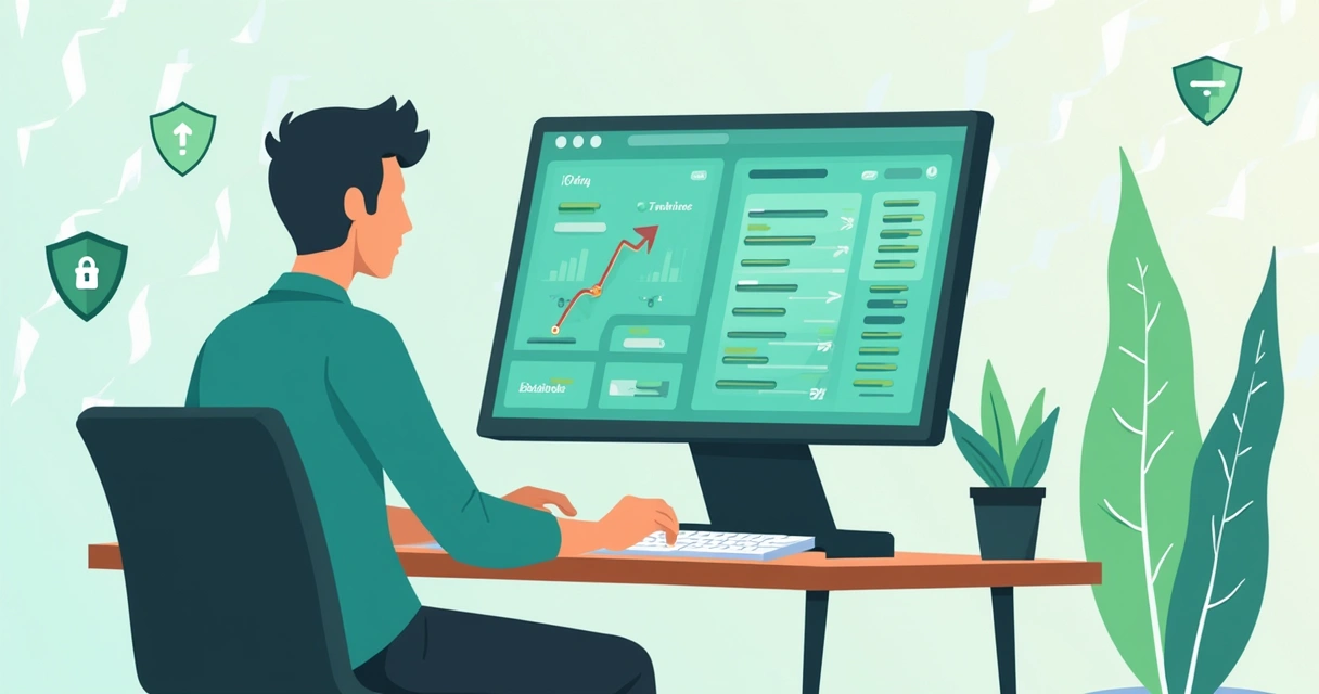 Pessoa gerenciando pagamentos digitais em dashboard financeiro 