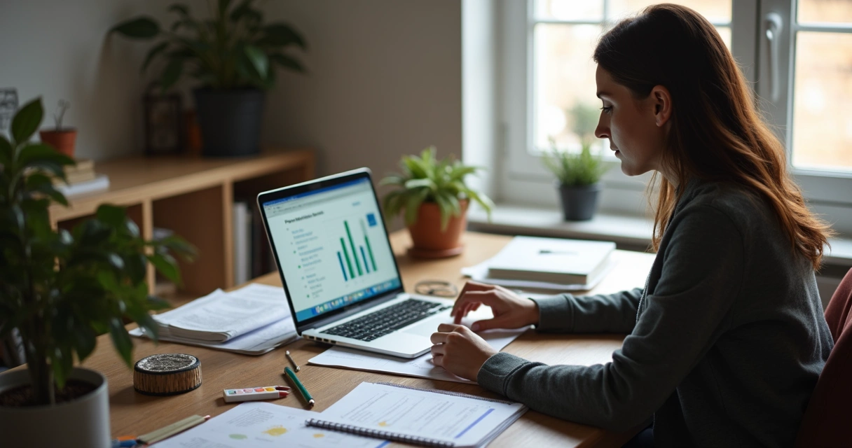 Professor usa notebook para controlar finanças em plataforma digital 