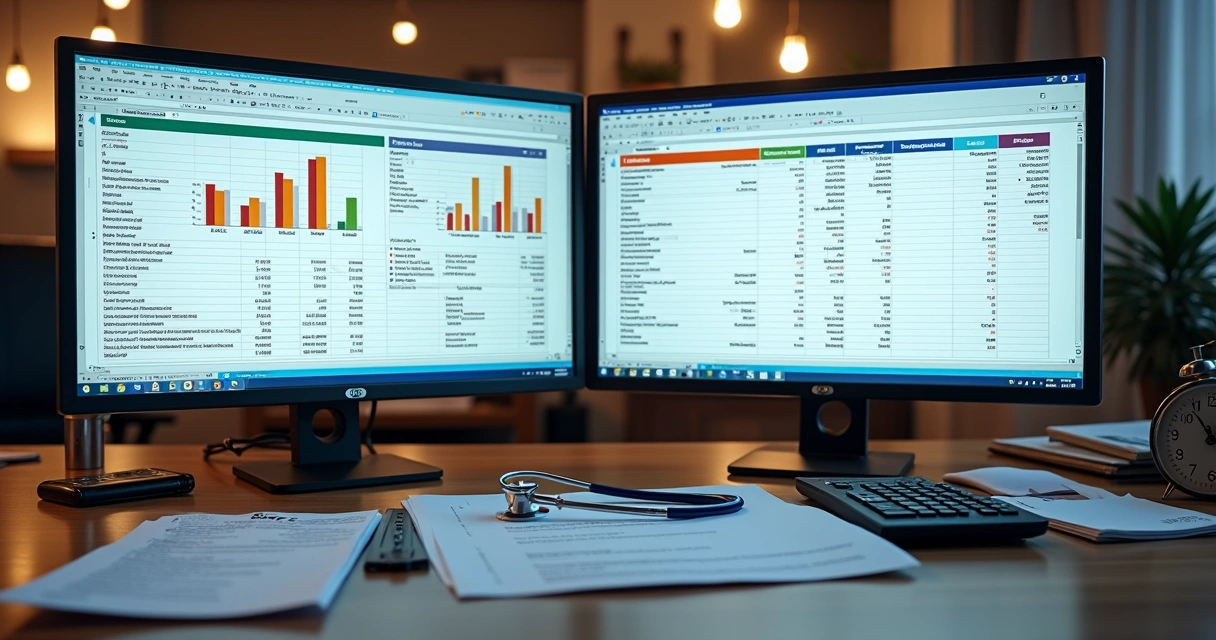 Planilha de controle financeiro separando contas pessoais e empresariais. 