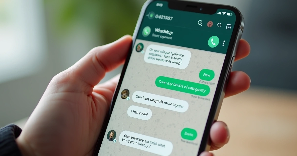 Pessoa enviando mensagem sobre despesas pelo WhatsApp 
