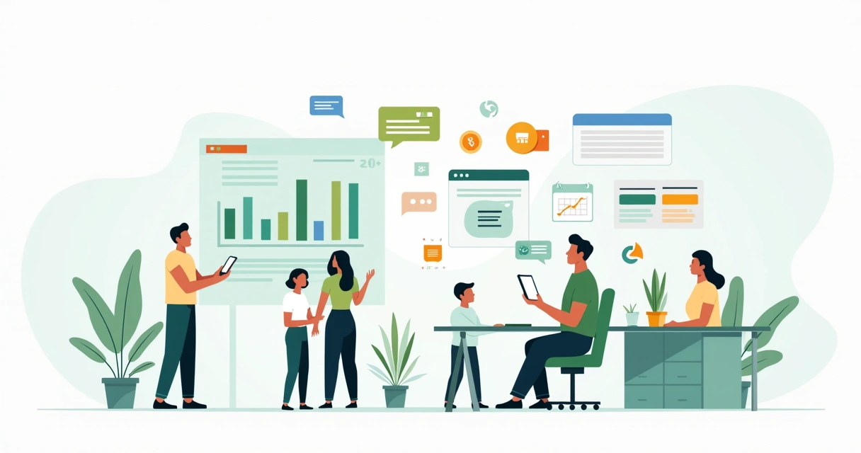 Pessoa organizando finanças pelo celular com gráficos e ícones de dinheiro 