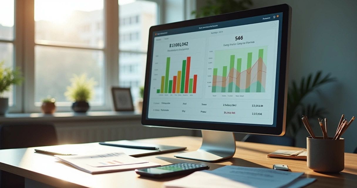 Dashboard financeiro com entradas e saídas da empresa 