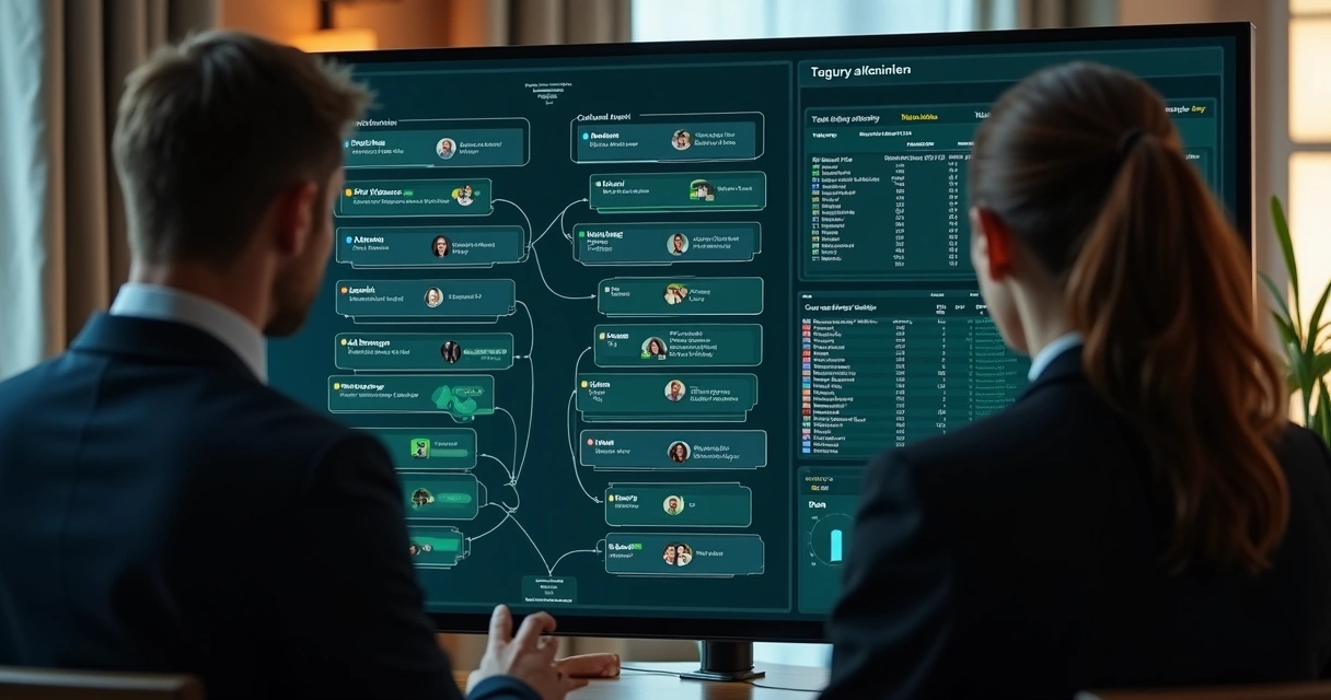 Visão detalhada do funil de vendas em um painel digital 