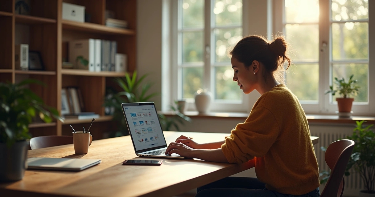 Pessoa analisando gráficos financeiros em um laptop