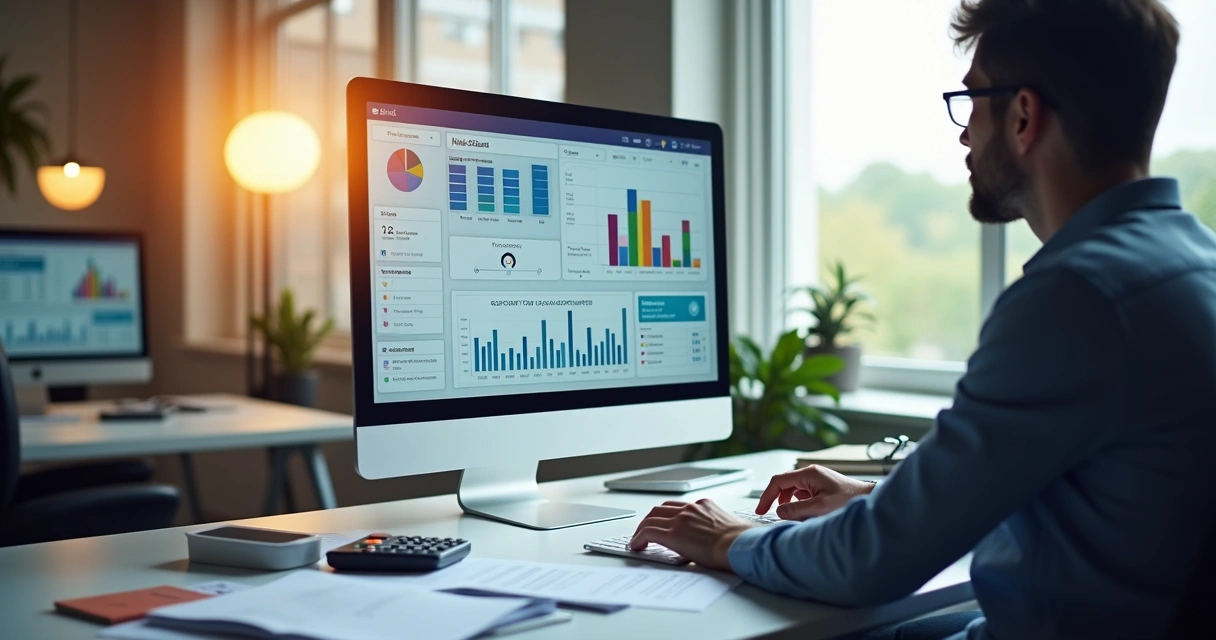 Controle tributário de ICMS em e-commerce na tela do computador