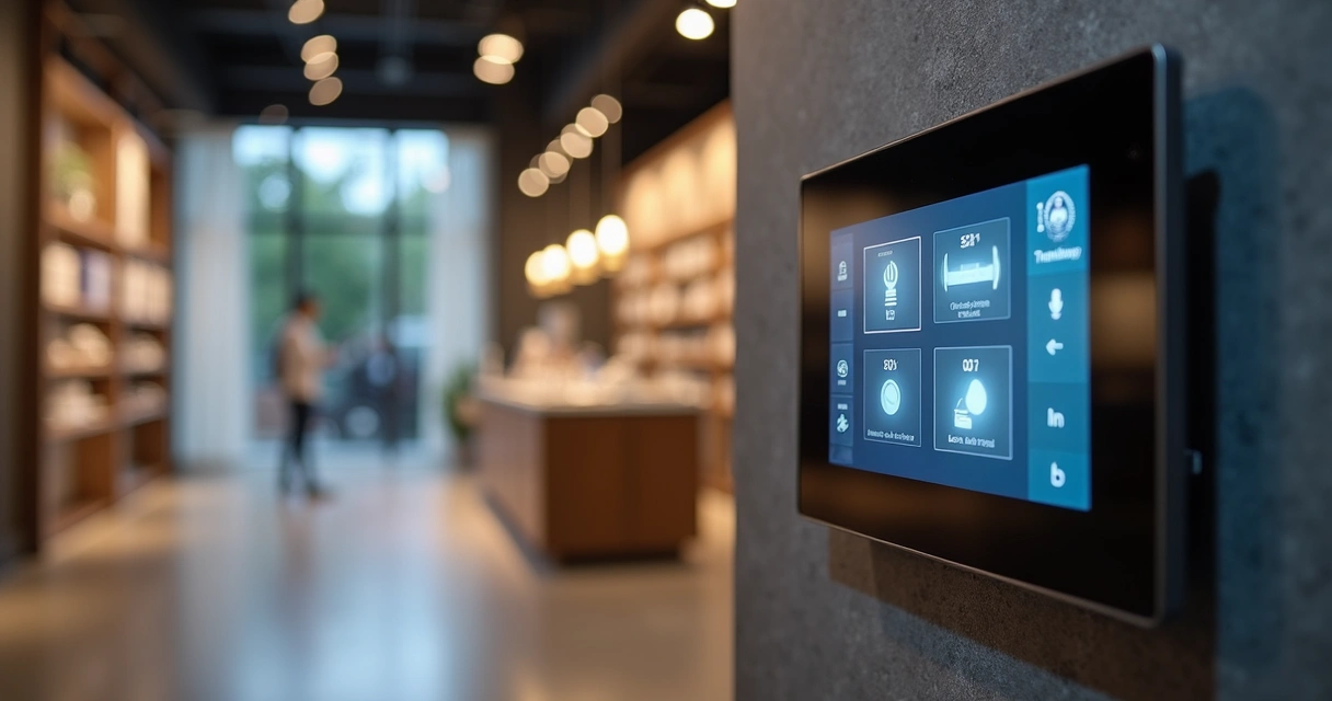 Painel de automação de iluminação comercial 