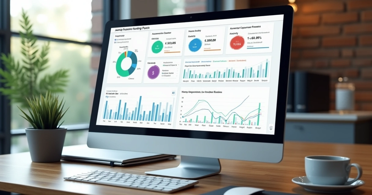 Dashboard mostra gráficos de inadimplência mensal e tickets médios de clientes atrasados