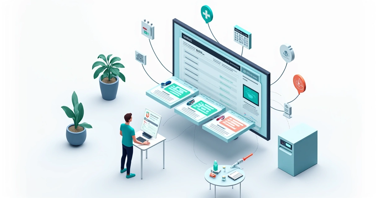Gestor de clínica visualizando painel com unificação de pedidos médicos duplicados 