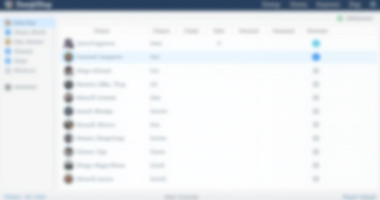 Painel de controle com configurações de permissões e segurança 