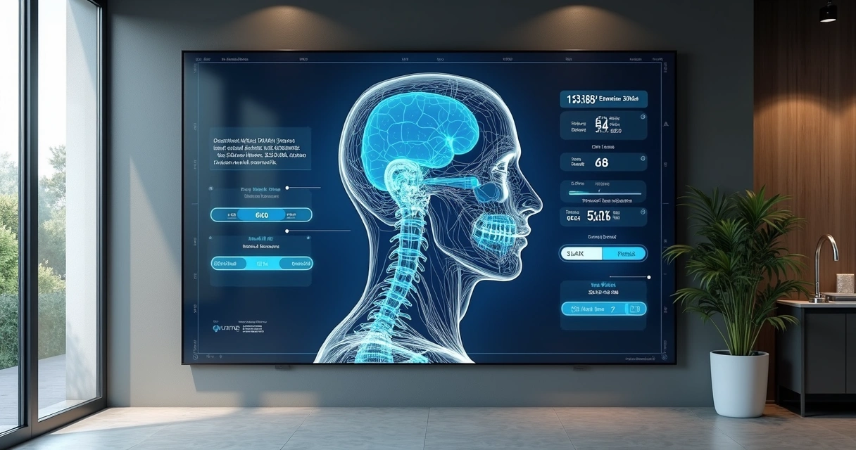 Terminal de controle de ponto biométrico e reconhecimento facial instalado em parede moderna 