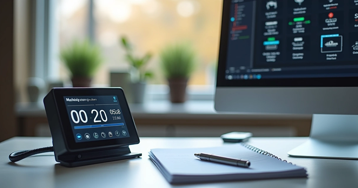 Equipamento de controle de ponto eletrônico com tela exibindo dados e arquivos sendo transferidos para computador 