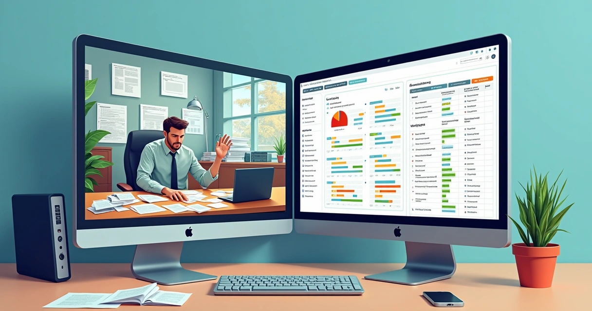 Tela de sistema integrado mostrando histórico de propostas comerciais 