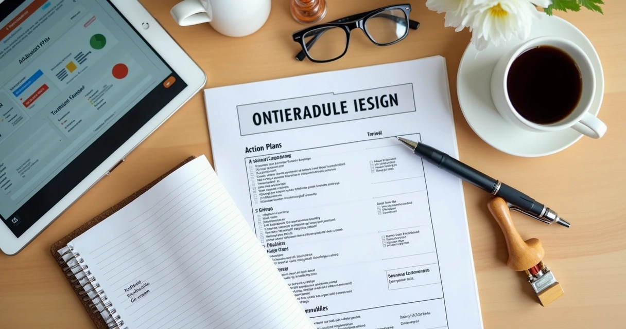 Documentos e checklist de qualidade sobre mesa de escritório 