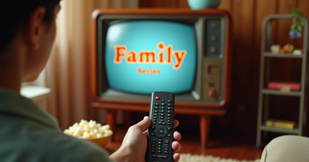 Mão segurando controle remoto apontado para uma TV antiga