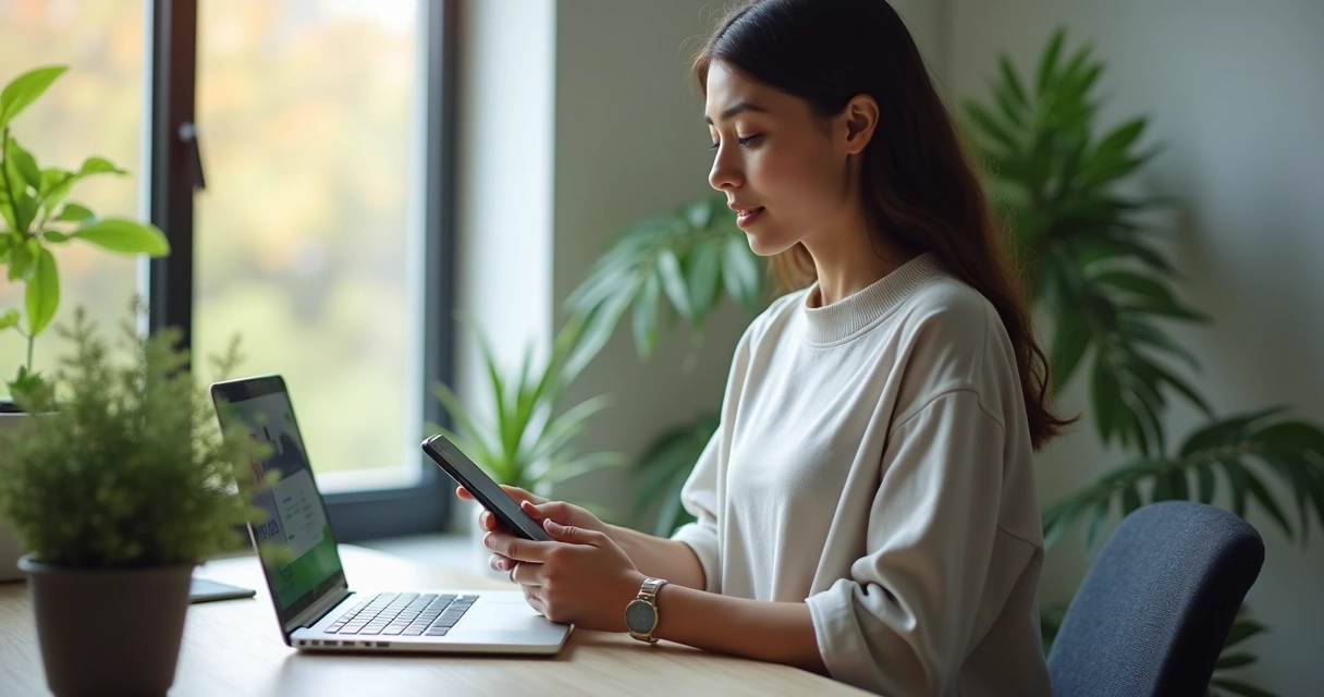 Como funciona a portabilidade de salário e quando vale a pena 4 Pessoa controlando o salário pelo celular