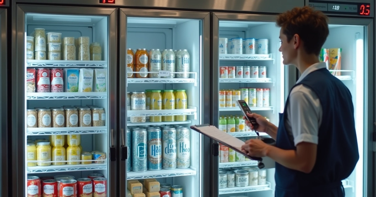 Refrigerador de mini mercado com controle de temperatura 