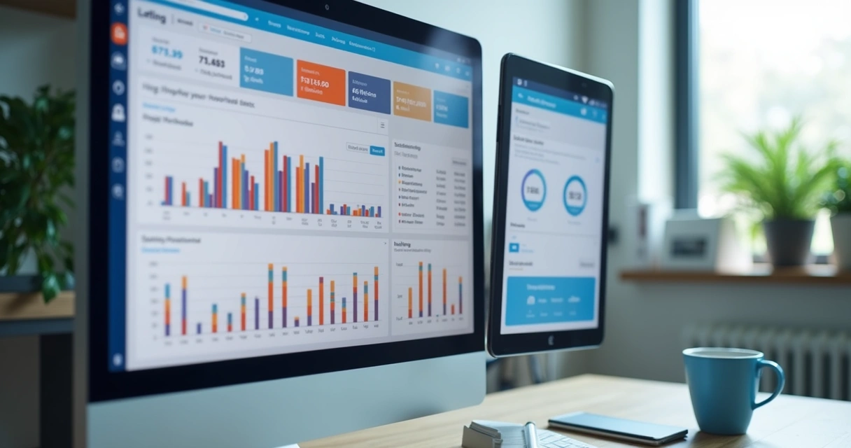 Painel digital de vendas com gráficos em tempo real 