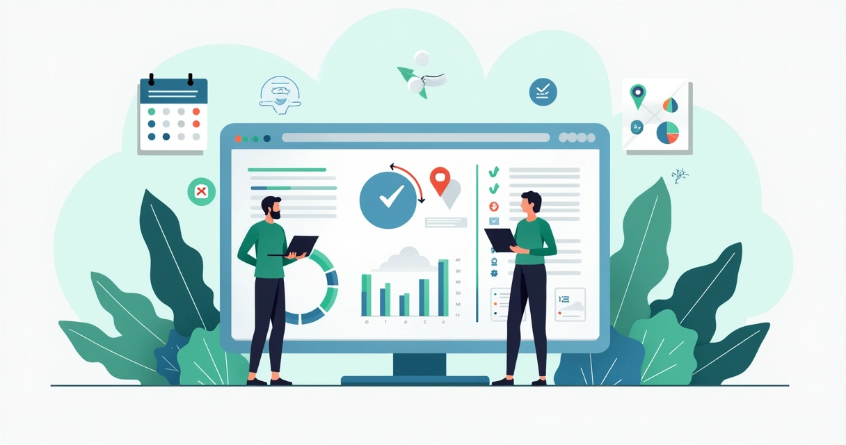 Controle digital de visitas técnicas com gráficos