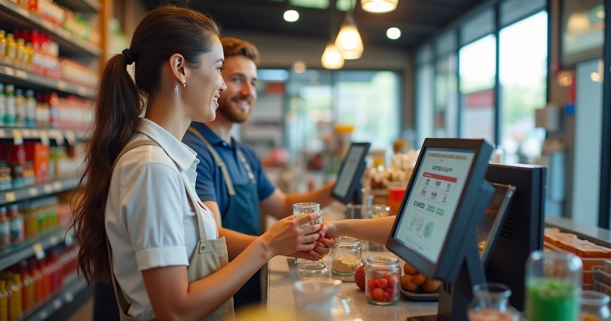 Conveniência de posto de combustível premiando cliente frequente 