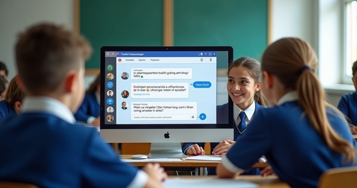 Fluxo automatizado de conversa escolar no Messenger 