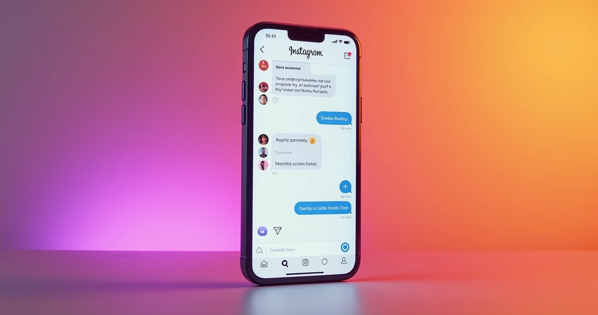 Exemplo de conversa automatizada no chat do Instagram 