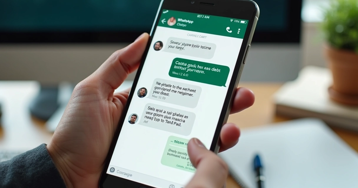 Conversação por WhatsApp entre empresa e cliente sobre negociação de dívida.