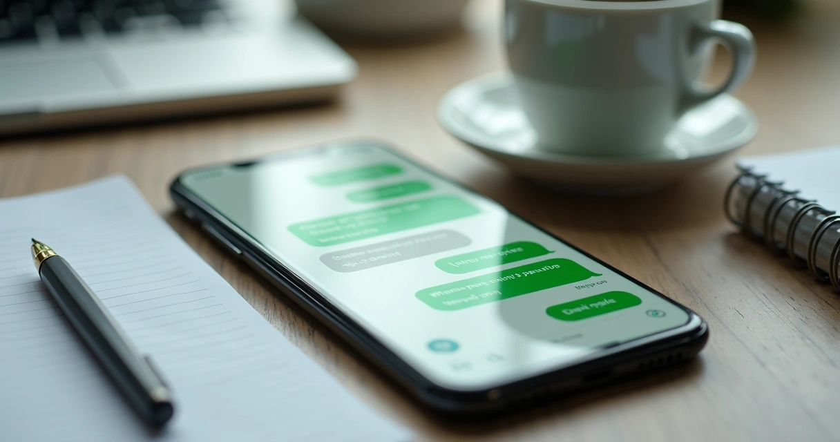 Tela de celular com conversa de cobrança e mensagens sem resposta 