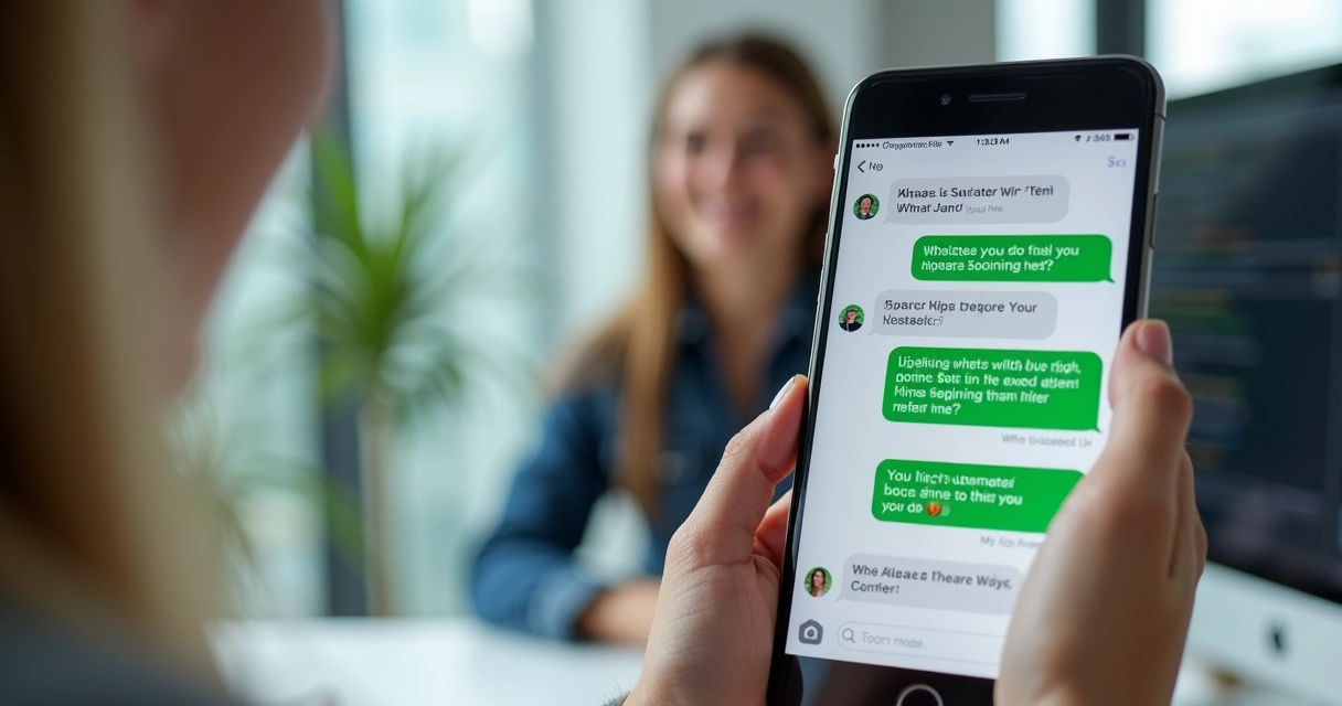 Tela de conversa de WhatsApp mostrando interação automatizada com toque pessoal 