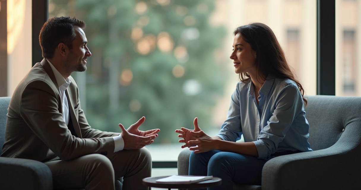 Conversa individual entre líder e colaborador