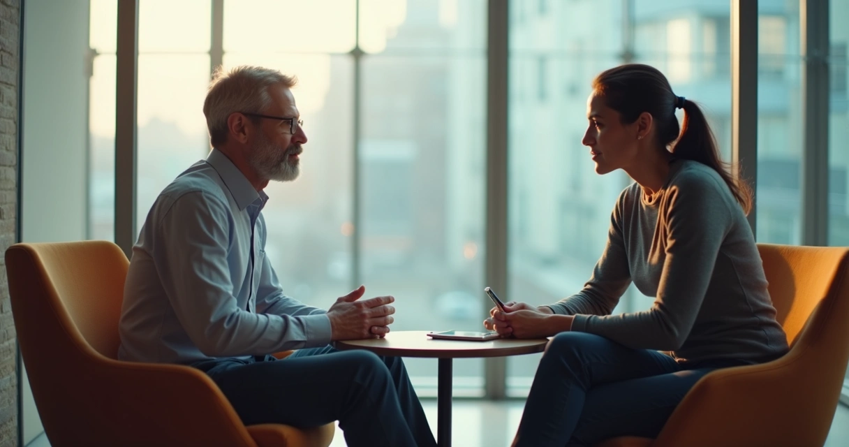 Conversa de feedback entre líder e colaborador 