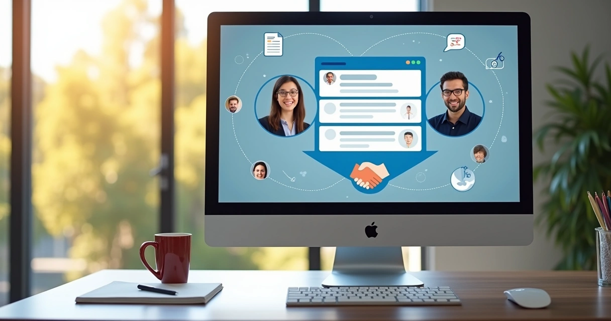 Tela de uma conversa automatizada no LinkedIn