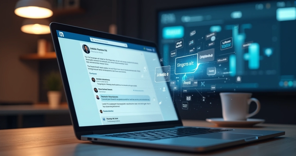 Chatbot iniciando conversa após comentário em post do LinkedIn 
