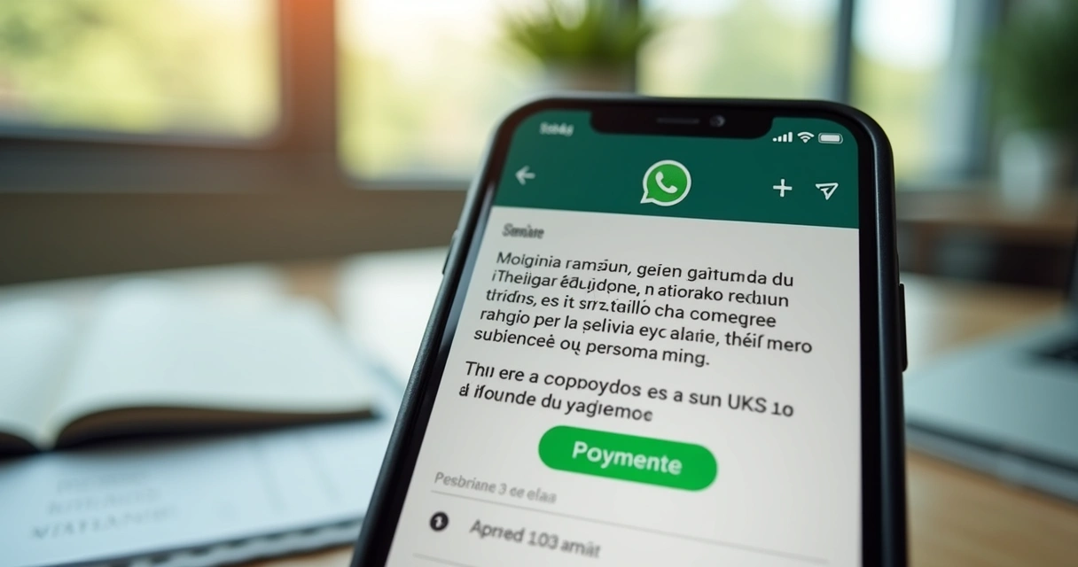 Conversa de cobrança com link Pix no celular 
