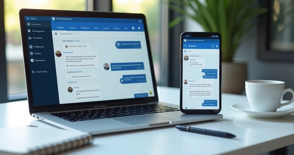 Tela de conversa com perguntas de qualificação de leads 
