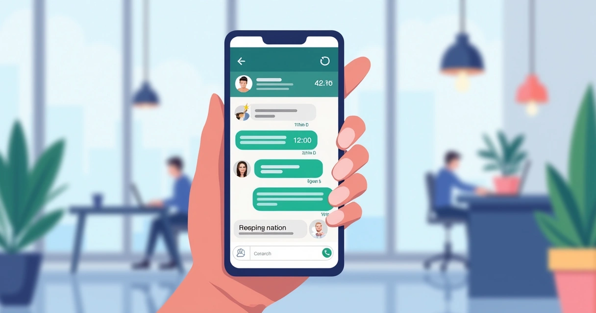 Tela de WhatsApp com atendimento respondendo rapidamente 