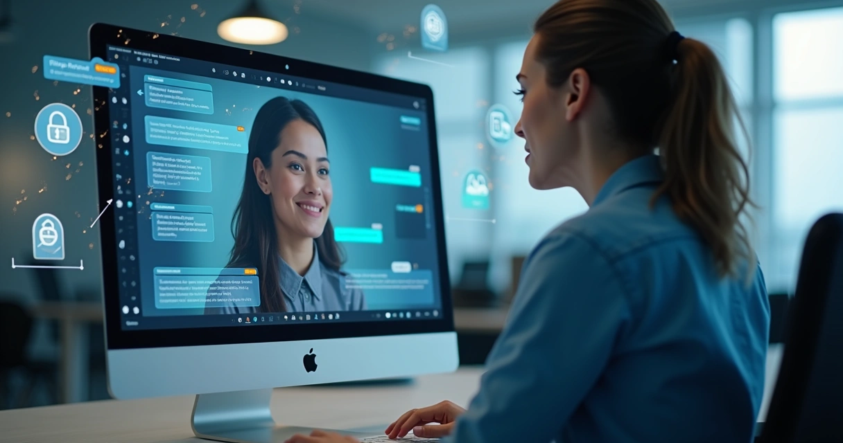 Tela com conversa de usuário e chatbot mostrando troca de dados 