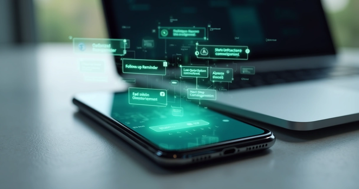 Conversa comercial no WhatsApp com alertas inteligentes na tela