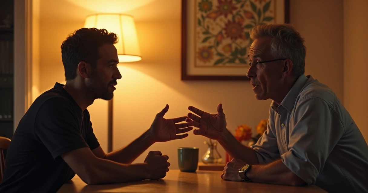 Dos personas sentadas comunicándose asertivamente 