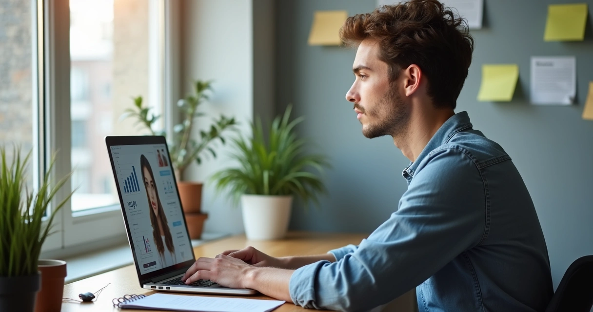 Profissional SaaS em videoconferência de vendas 