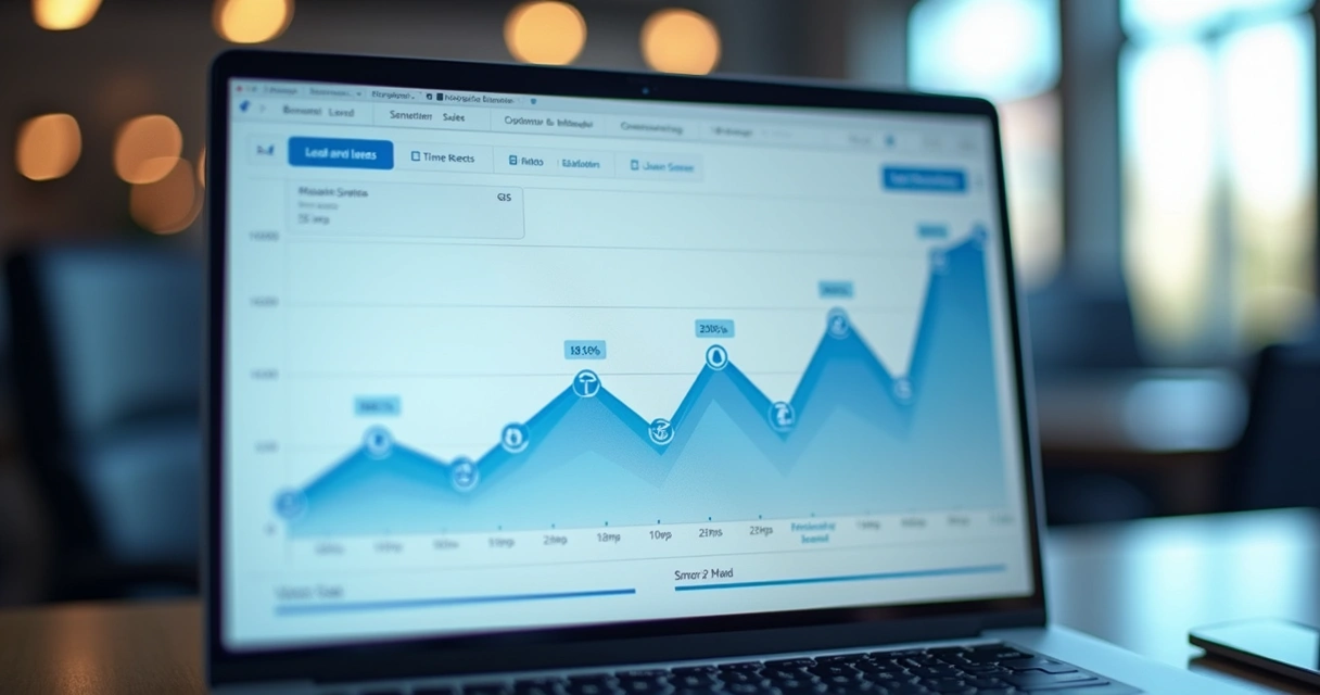 Dashboard de conversão de leads em um site empresarial 
