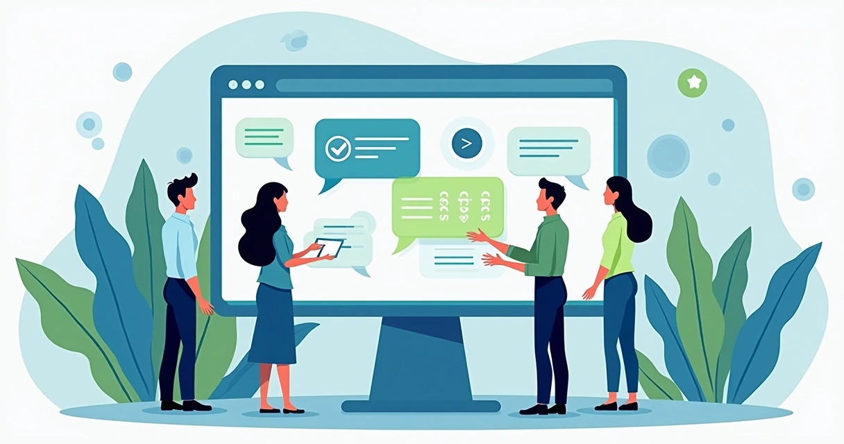 Equipe de agência usando ferramenta de conversas com cliente 