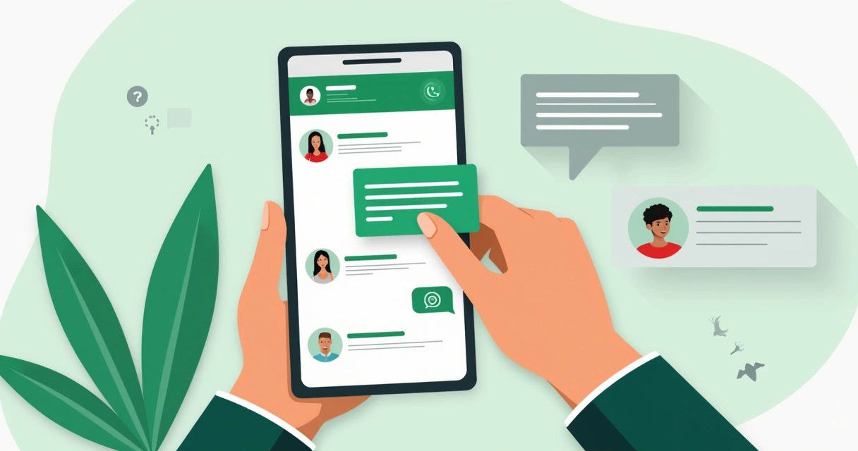 Pessoa digitando mensagem personalizada em smartphone
