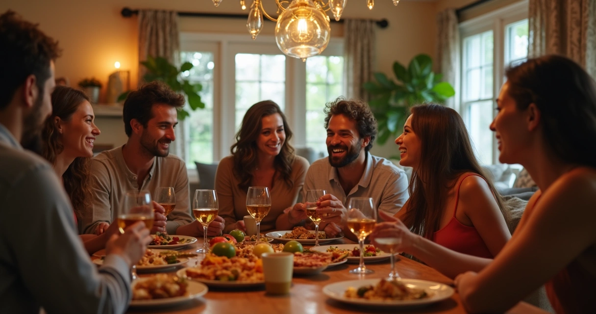 Convidados felizes em festa em casa em Orlando 
