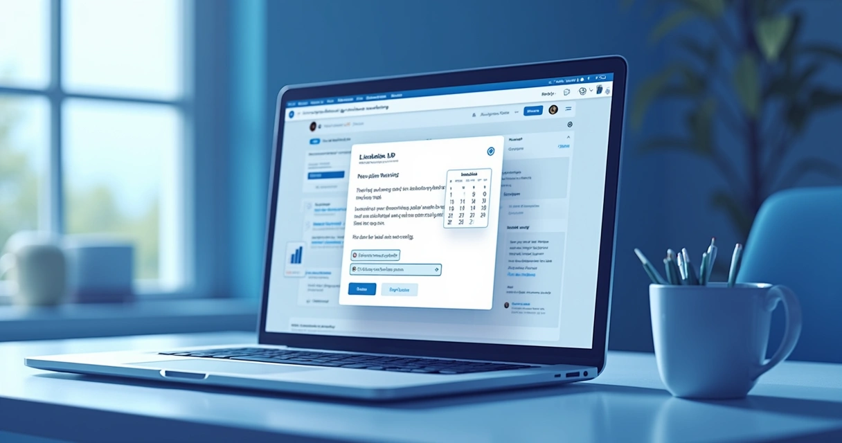 Representação visual de um convite para agendar reunião no LinkedIn 