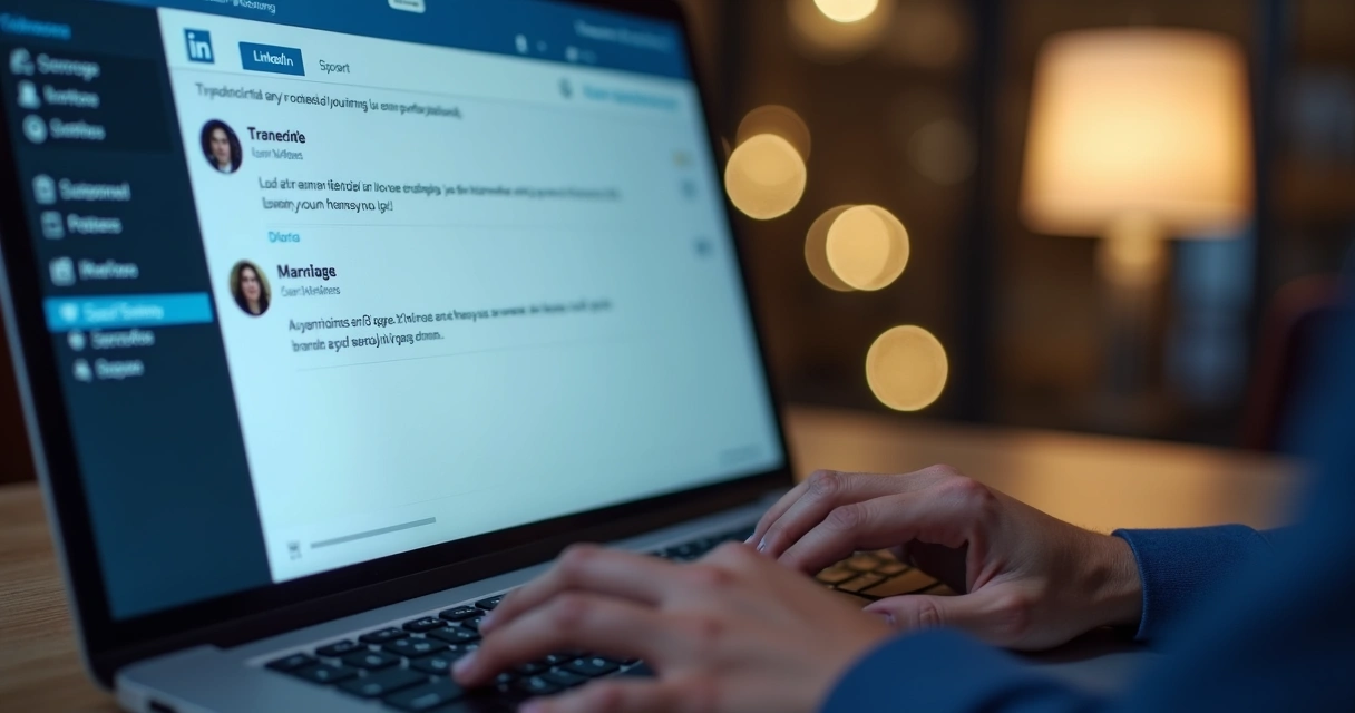 Mensagem personalizada de conexão no LinkedIn sendo enviada 