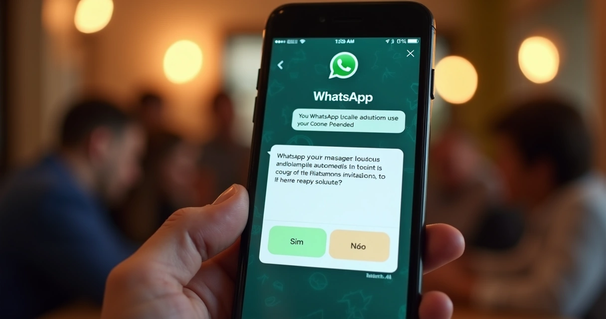 Conversa de WhatsApp mostrando mensagem automática de confirmação de presença 